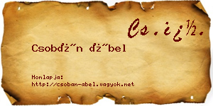 Csobán Ábel névjegykártya