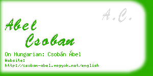 abel csoban business card