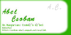 abel csoban business card